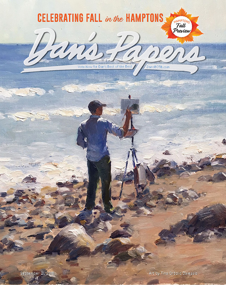 "The Landscape Painter," September 21, 2018 Dan's Papers cover art by Tina Oršolić Dalessio