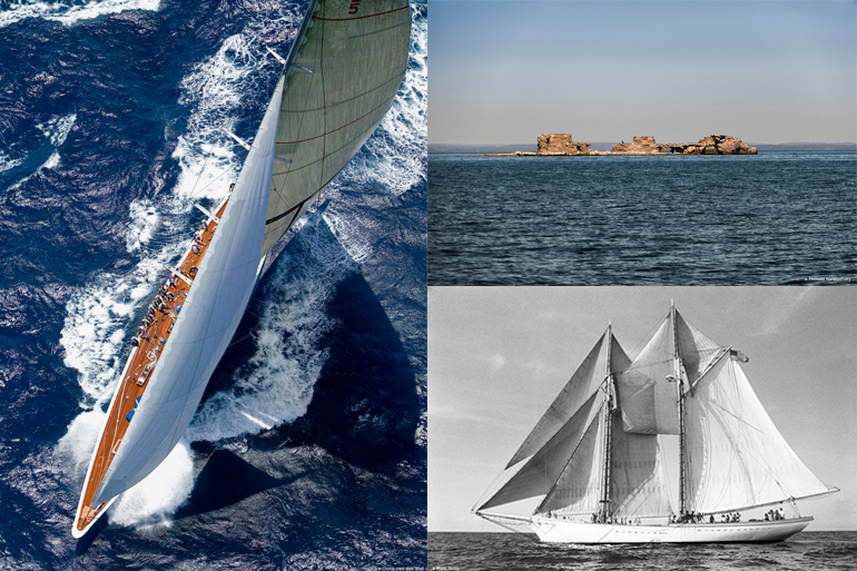 Clockwise from L: "Onne van der Wal's "Ranger," Thomas Halaczinsky's "The Ruins (Gardiner's Bay)," Mark Testa's "Full + Sail," Photos: Courtesy Alex Ferrone Gallery