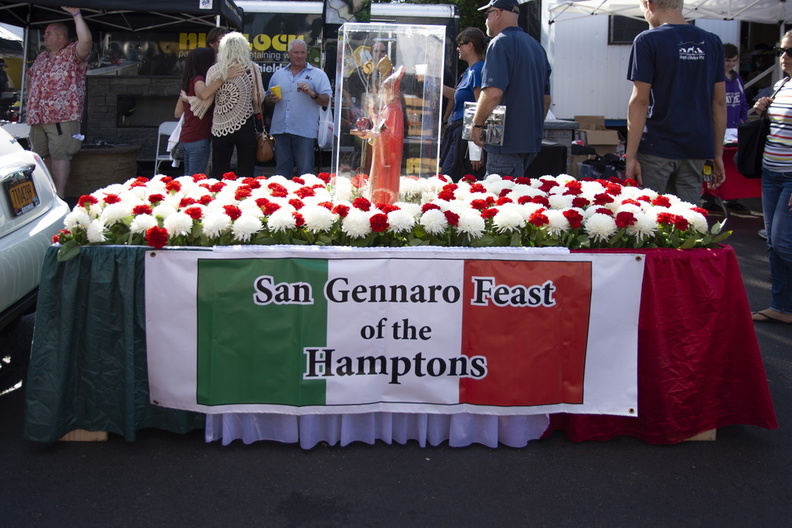A San Gennaro statue blessed the feast of the Hamptons