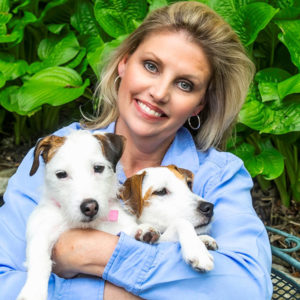 Carol Luz with her famous dogs Judy and Elroy