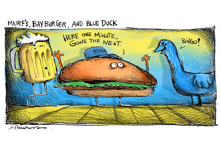 Closing restaurants cartoon by Mickey Paraskevas