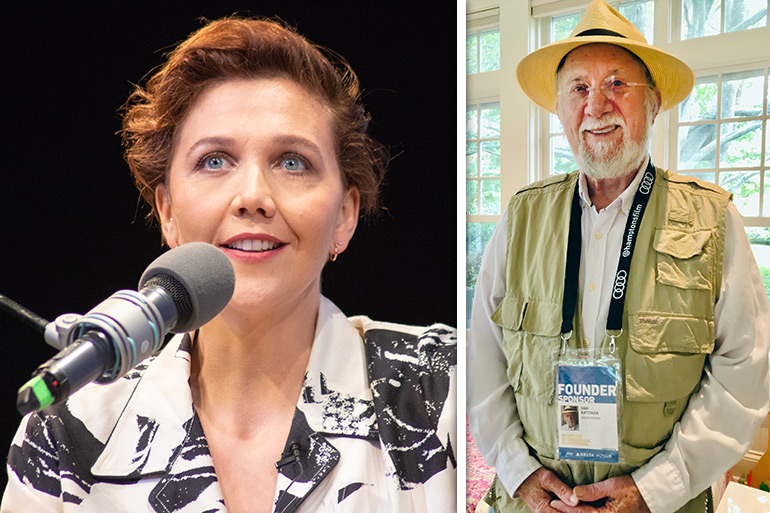 Maggie Gyllenhaal and Dan Rattiner at HIFF 2018