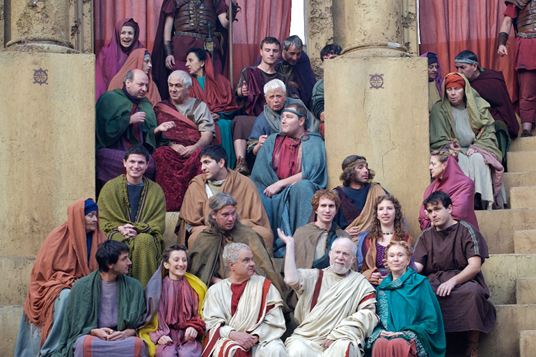 Dan Rattiner on the set of "Cyclops"