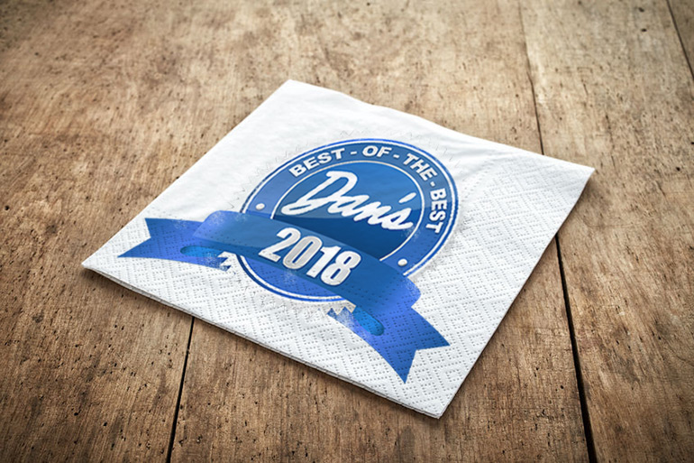 Dan's Best of the Best Restaurants & Nightlife 2018 North Fork Bar Napkin