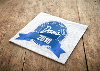 Dan's Best of the Best Restaurants & Nightlife 2018 North Fork Bar Napkin