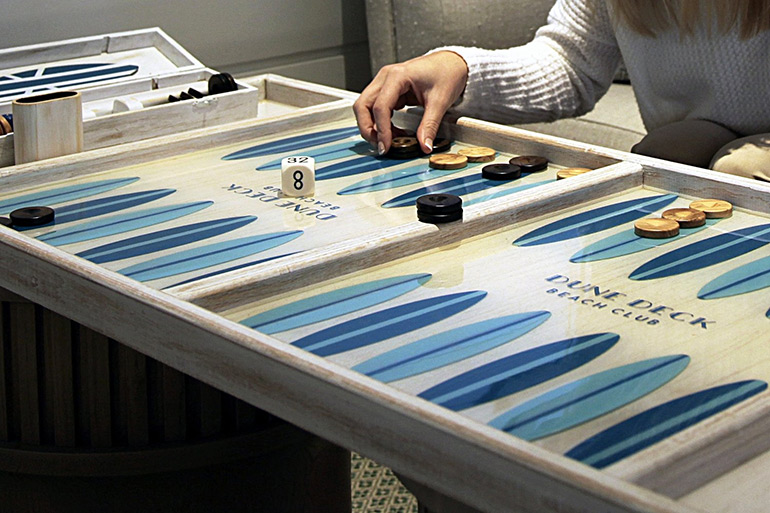 Jean-Michel Andriot's Dune Deck backgammon board