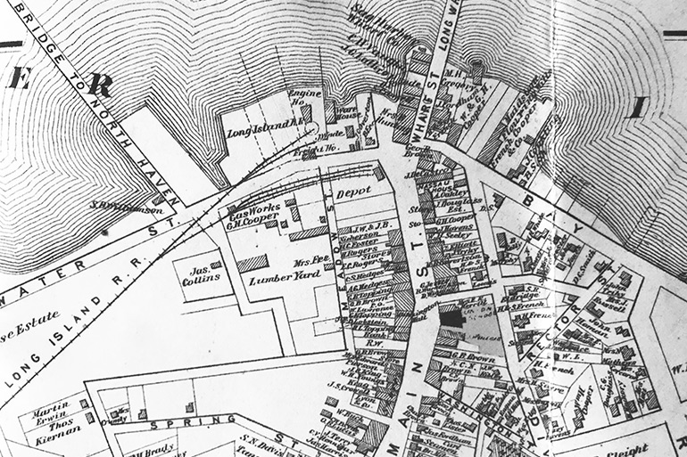 Old Sag Harbor map, circa 1880