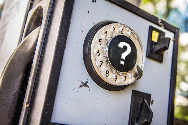 Hampton Police Department rotary telephone emergency call box