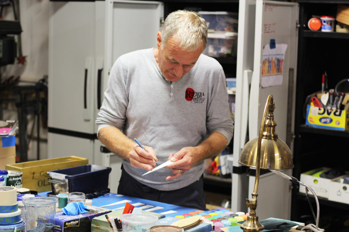 Jean-Michel Andriot at work in his Studio Jean-Michel workshop in Westhampton Beach