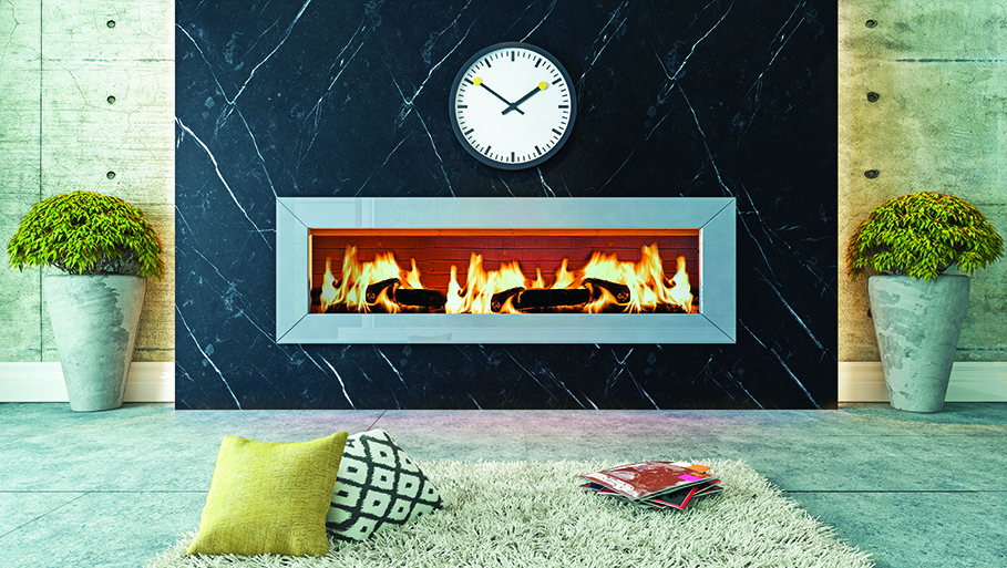 living room with black marble fireplace 3D design and rendering for your project 3D rendering