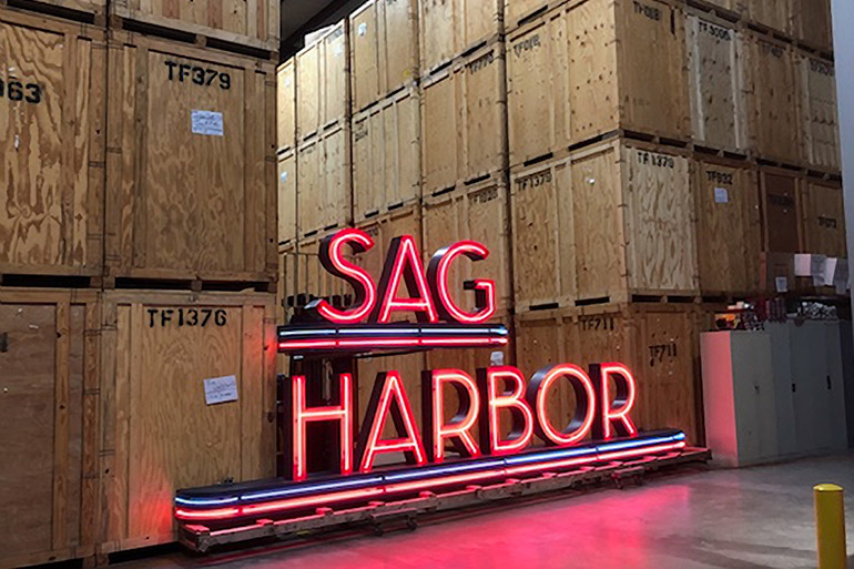Sag Harbor Cinema's neon sign has been repaired