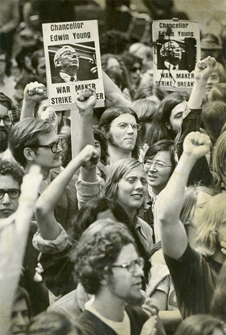 Marchers in "The War at Home"