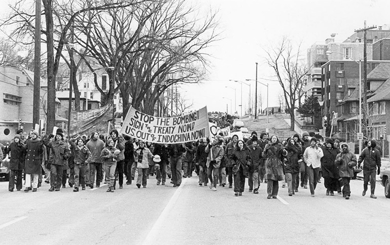 Marchers in "The War at Home"