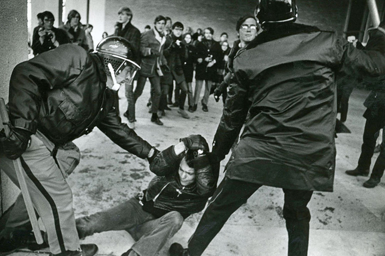 Protest image from "The War at Home"