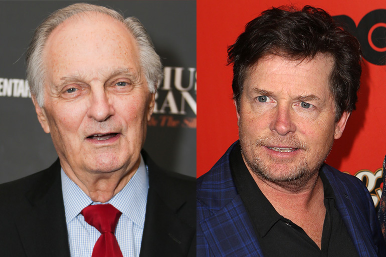 Alan Alda and Michael J. Fox