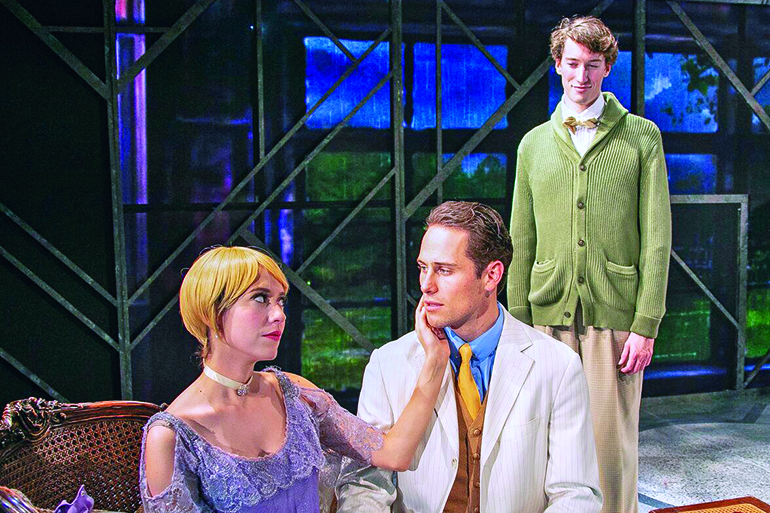 Sara Carolynn Kennedy, Charlie Westfal and John Kroft in Literature Live! production of "The Great Gatsby" at Bay Street Theater Photo: Lenny Stucker