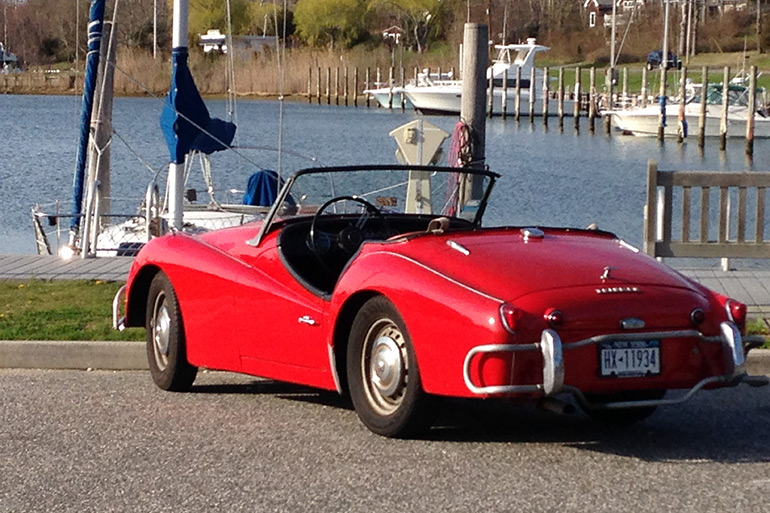 Dan Rattiner's 1959 Triumph TR-3 in Sag Harbor