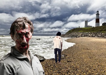 Zombies on beach near Montauk Lighthouse