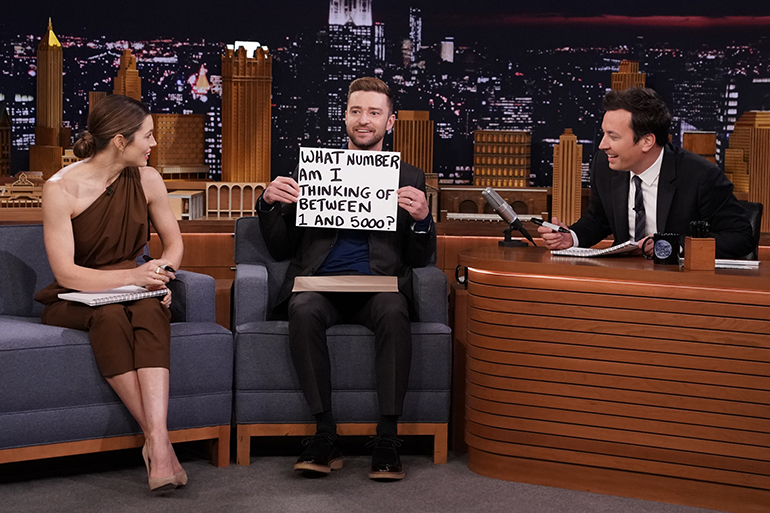 Jessica Biel and Jimmy Fallon find out who knows Justin Timberlake best, Photo: Andrew Lipovsky/NBC
