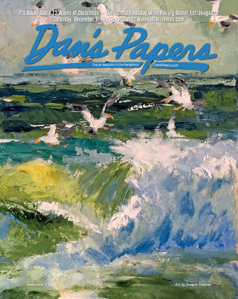 "Feeding Frenzy," November 9, 2018 Dan's Papers cover art by Gregori Oleanik