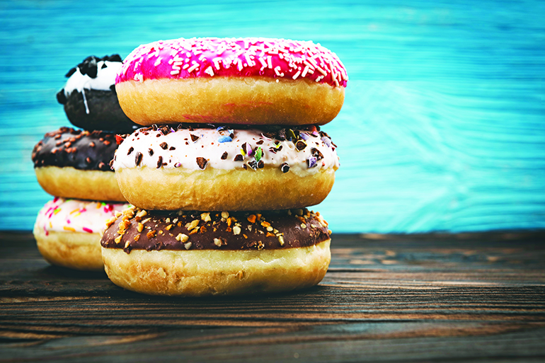 Donuts with Icing and Chocolate