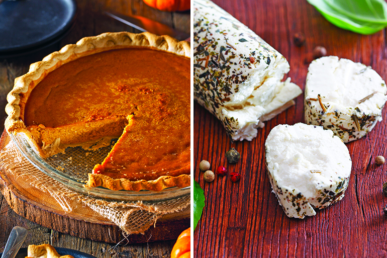 For pumpkin pie, pair with a soft goat cheese, Photos: iStock