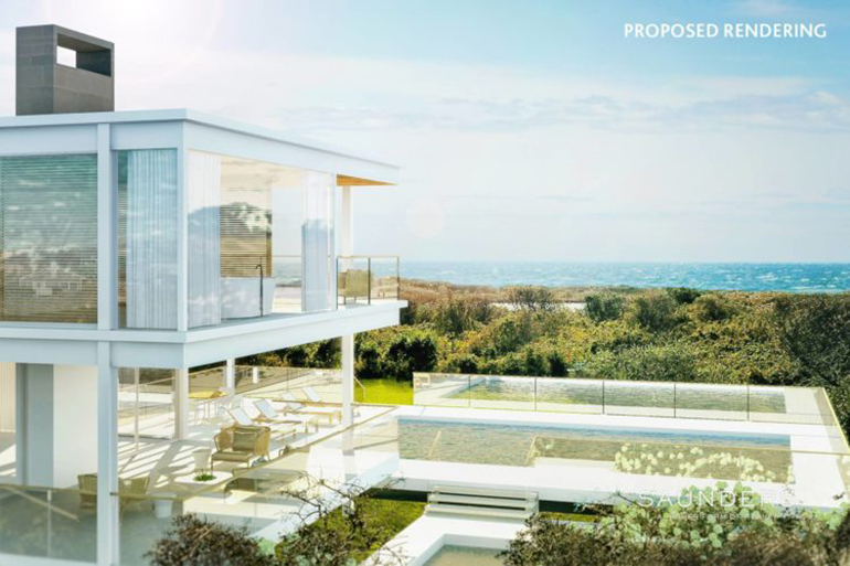 Proposed rendering of Ditch Plains Beach House, Photo: Saunders