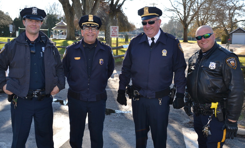 The support of East Hampton Village Police Department, Brendan Wirth, Chief, Michael Tracey, Lt. Tony Long and Kenny Brabant enjoying the parade