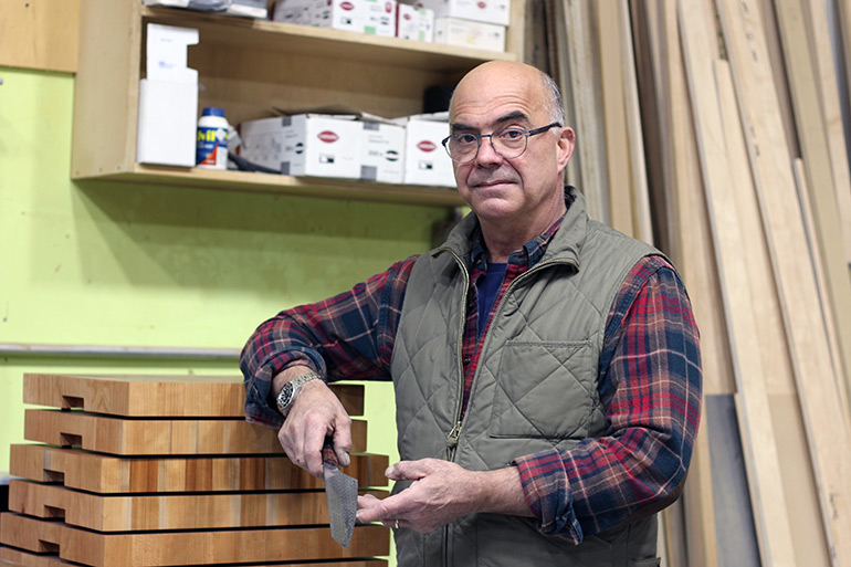 Dereyk Patterson in his East Hampton studio