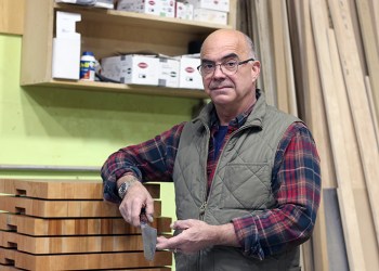 Dereyk Patterson in his East Hampton studio