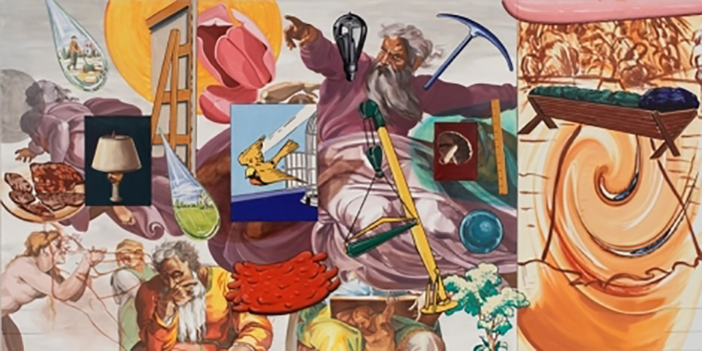 David Salle's "After Michelangelo, The Creation," Image Courtesy Parrish Art Museum