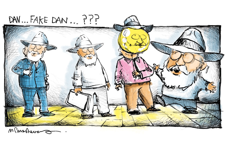Fake Dan Cartoon by Mickey Paraskevas