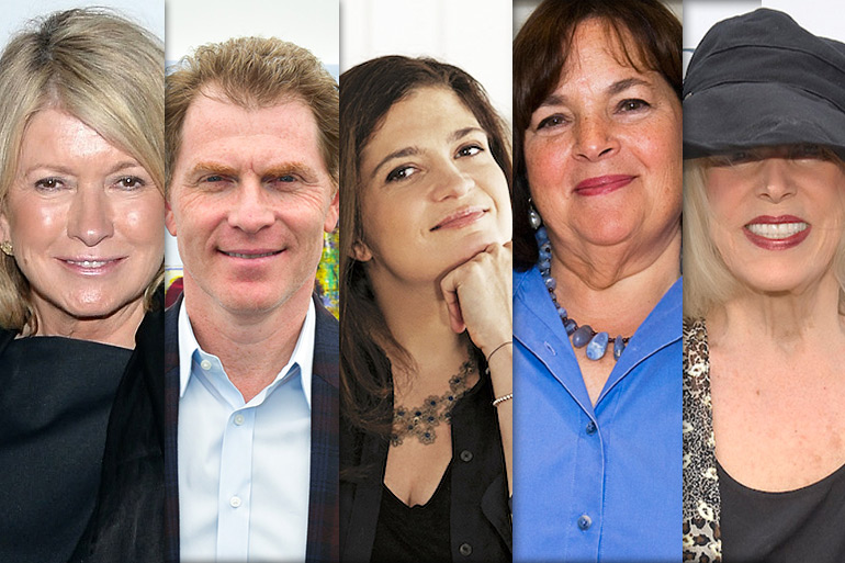 Hamptons foodie icons: Martha Stewart, Bobby Flay, Alex Guarnaschelli, Ina Garten, Gael Greene