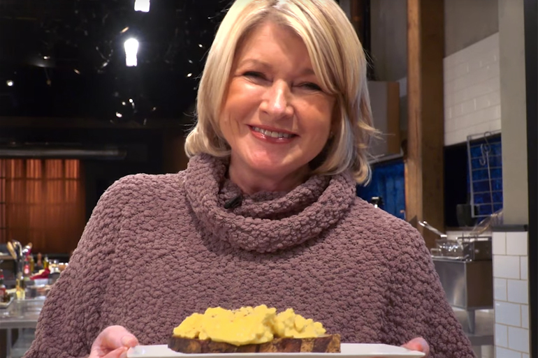 Video still of Martha Stewart's Cappuccino Eggs Demonstration