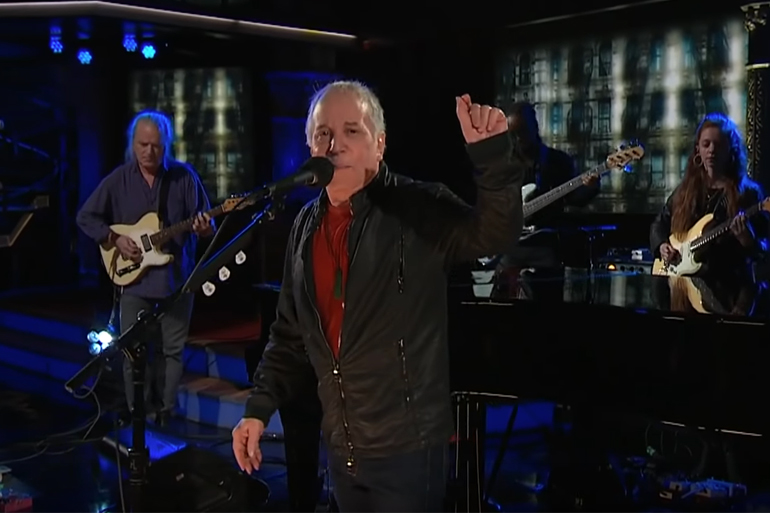 Paul Simon performing on The Late Show with Stephen Colbert, Image: Video Still