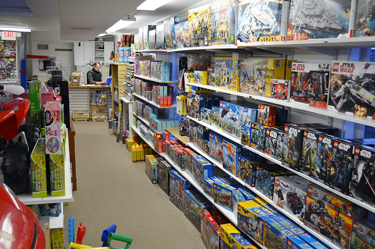 Upstairs at Stevenson's Toys