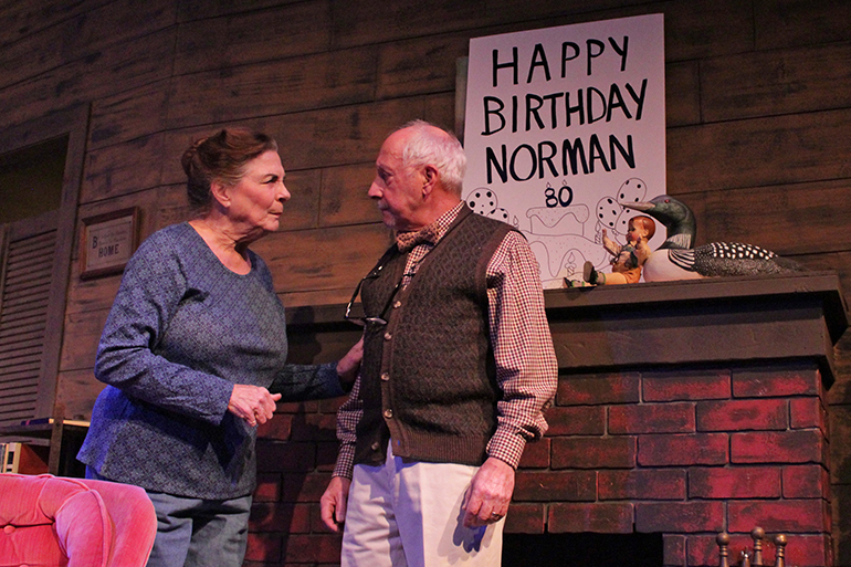 Diana Marbury (Ethel) and George Loizides (Norman) in "On Golden Pond," Photo: Tom Kochie
