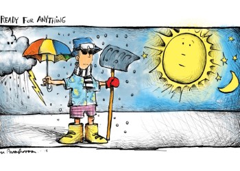 Weather prep cartoon by Mickey Paraskevas
