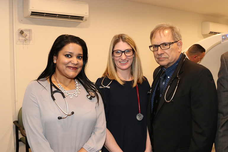 Dr. Deepali Sharma, Dr. Kelly Mullen and Dr. Louis Avvento, Photo: Barbara Lassen
