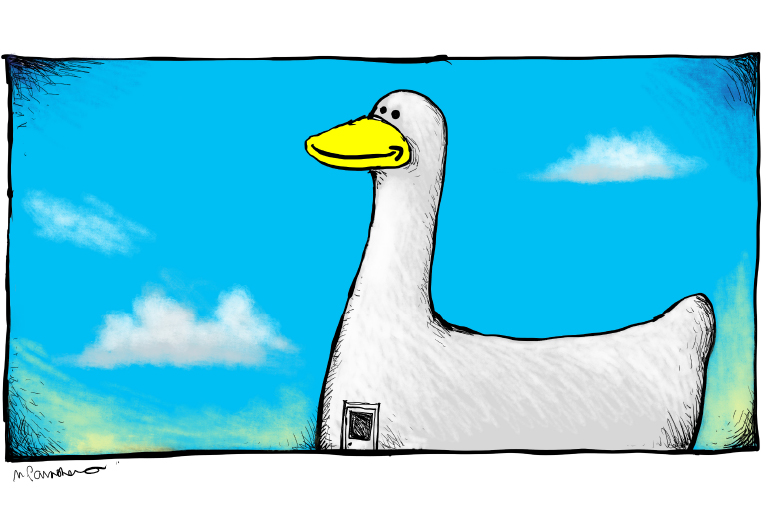 Big Duck cartoon by Mickey Paraskevas