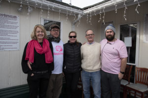 Kathryn DeGroot, Owner of Buckskill Winter Club Doug DeGroot, Brigid Collins, Jim Stewart and Manager,Cory Little