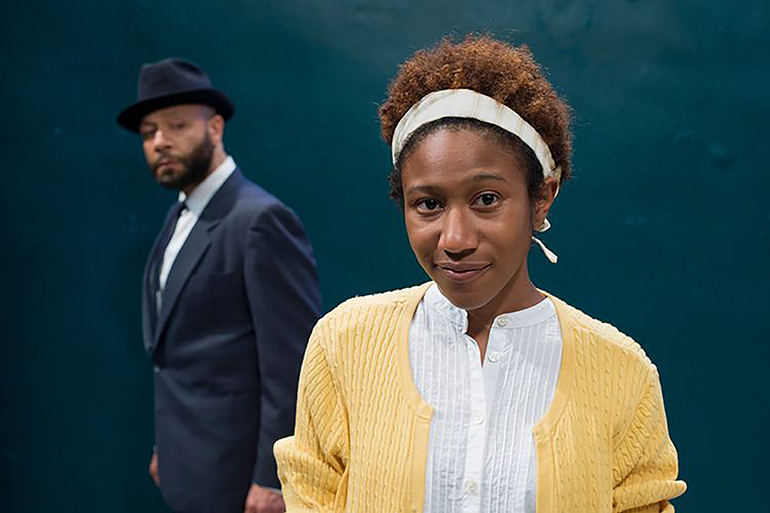 Kailah S. King and Russell Jordan of Guild Hall's "Vivian's Music, 1969," Photo: Michael Dekker