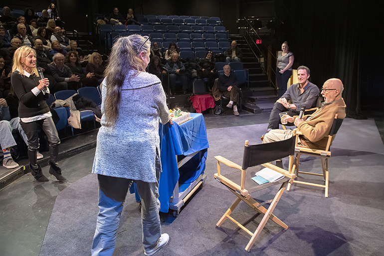 Jules Feiffer was surprised to learn his scheduled panel was also a surprise 90th birthday party, Photo: Courtesy Bay Street Theater
