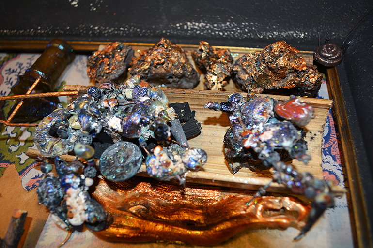 Burnt beads in Jeanelle Myers' untitled piece