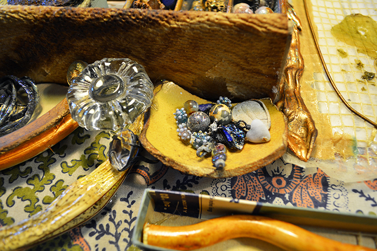 Burnt beads in Jeanelle Myers' untitled piece