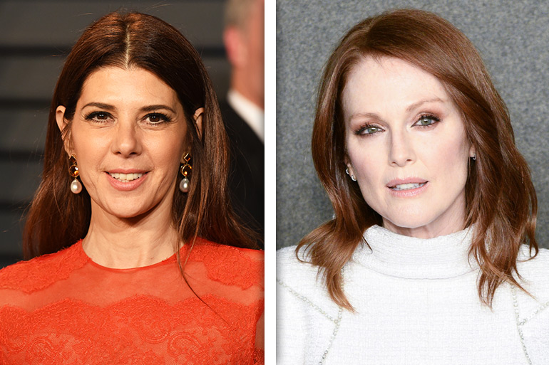 Marisa Tomei and her cousin Julianne Moore