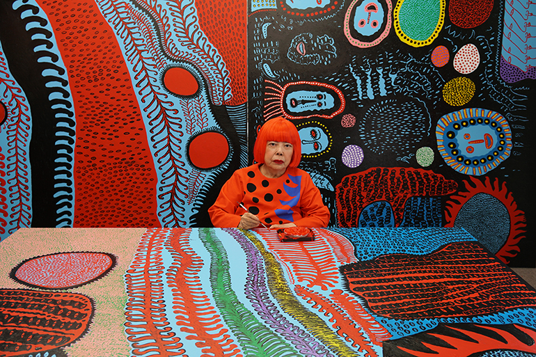 "Kusama-Infinity: The Life and Art of Yayoi Kusama, Image: © Yayoi Kusama. Courtesy of David Zwirner, New York; Ota Fine Arts, Tokyo/Singapore/Shanghai; Victoria Miro, London; YAYOI KUSAMA Inc.