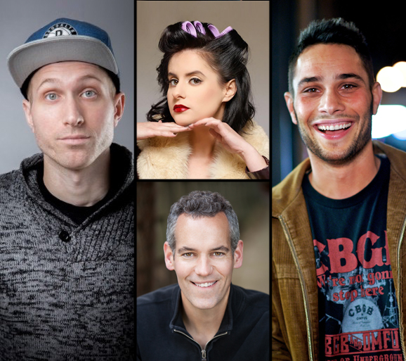 All Star Comedians Joseph Vecsey, Corinne Fisher, Justin Silver and Moody McCarthy, Photo: Courtesy Bay Street Theater, Michael Heller