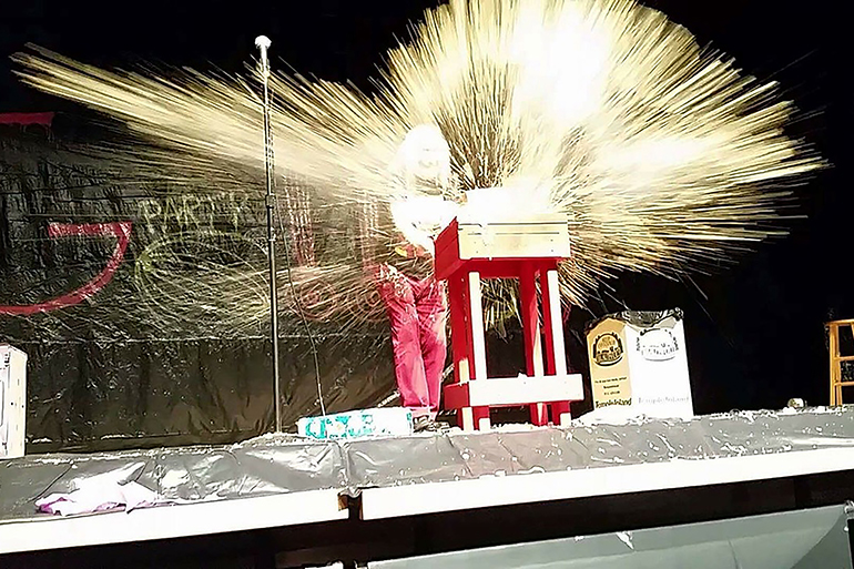 Gallagher performing his classic routine, Photo: Courtesy Gallagher