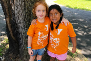 Young girl friends at YMCA East Hampton RECenter Summer Day Camp